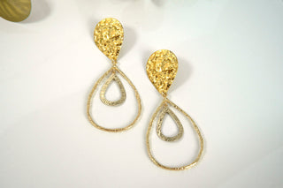 Pendientes Zarina Baño Oro 24K