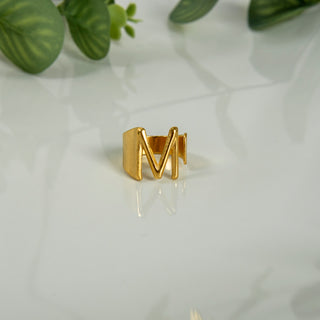 Anillo Letter Acero Ajustable