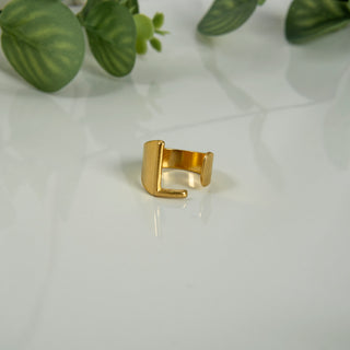 Anillo Letter Acero Ajustable