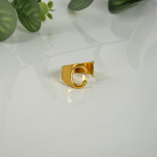 Anillo Letter Acero Ajustable